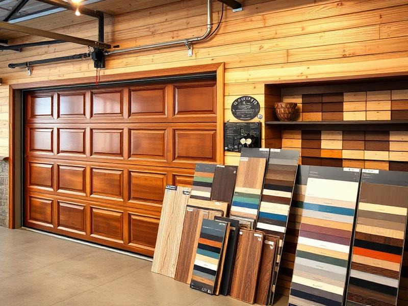 Before and after comparison showing how a new colored garage door dramatically improves home curb appeal